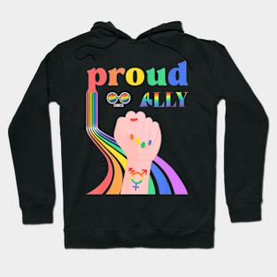 Proud Ally LGBTQ+  Gay Pride Month Cute Hoodie